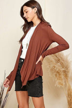 Load image into Gallery viewer, Cora Chocolate Drape Front Open Cardigan
