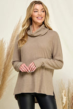 Load image into Gallery viewer, Camryn Ribbed Cowl Neck Pullover
