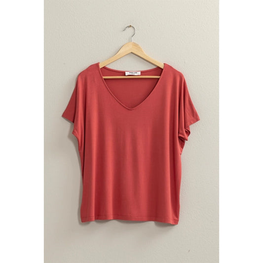 Kori Soft Dolman Vneck Tee - 3 Colors