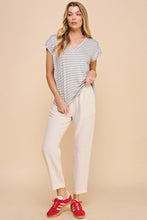Load image into Gallery viewer, Sydney Striped V-Neck Casual Top
