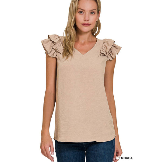 Tiffany Ruffle Sleeve Top