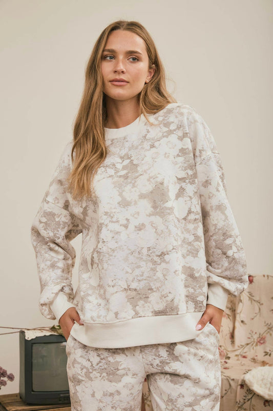 Finley Floral Wash Fleece Crew Neck