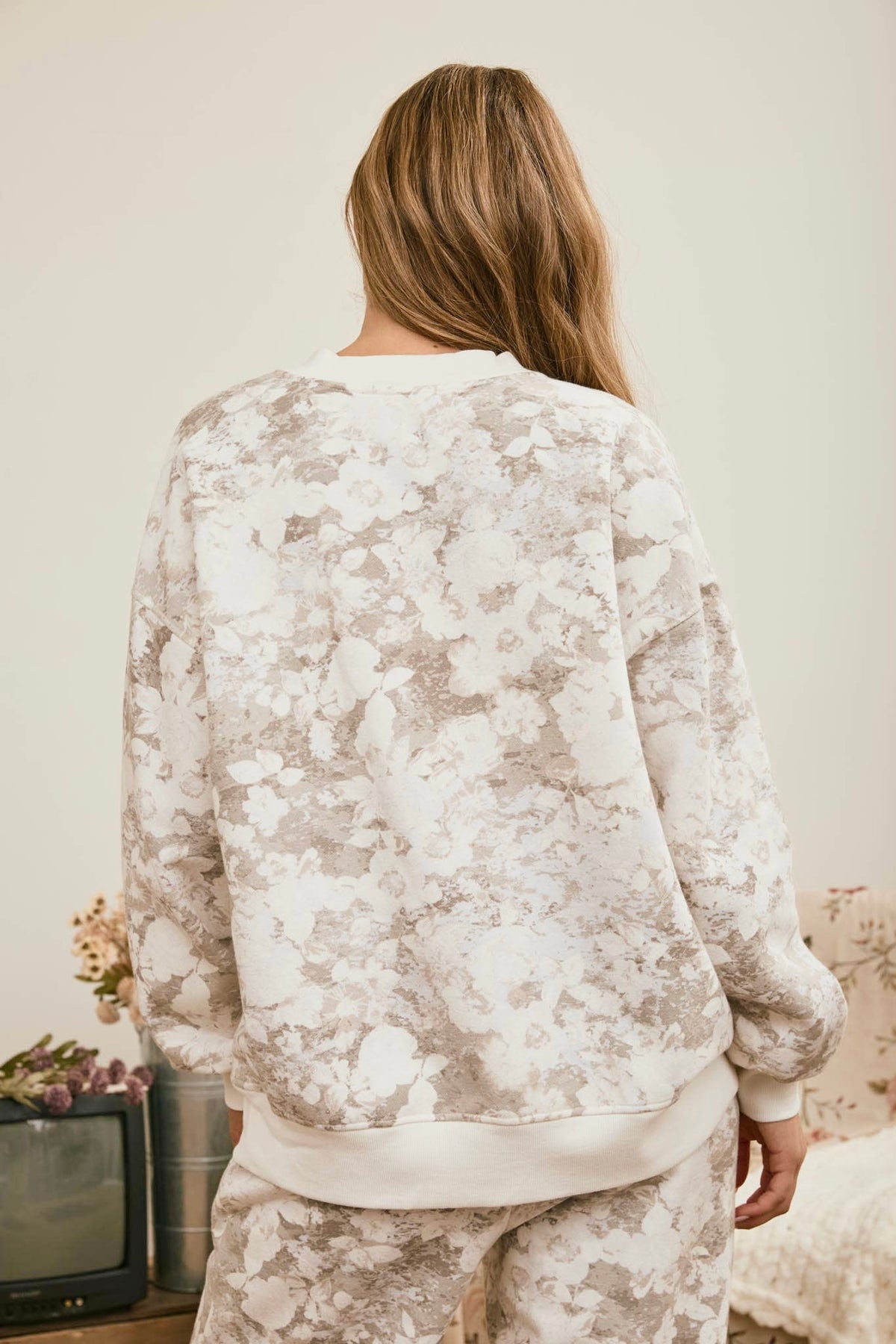 Finley Floral Wash Fleece Crew Neck