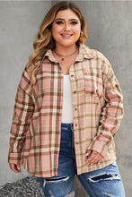 Load image into Gallery viewer, Plus Size Plaid Button Up Top
