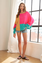 Load image into Gallery viewer, Lyla Loose Fit Colorblock Sweater
