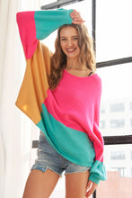 Load image into Gallery viewer, Lyla Loose Fit Colorblock Sweater
