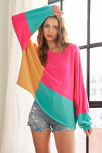 Load image into Gallery viewer, Lyla Loose Fit Colorblock Sweater
