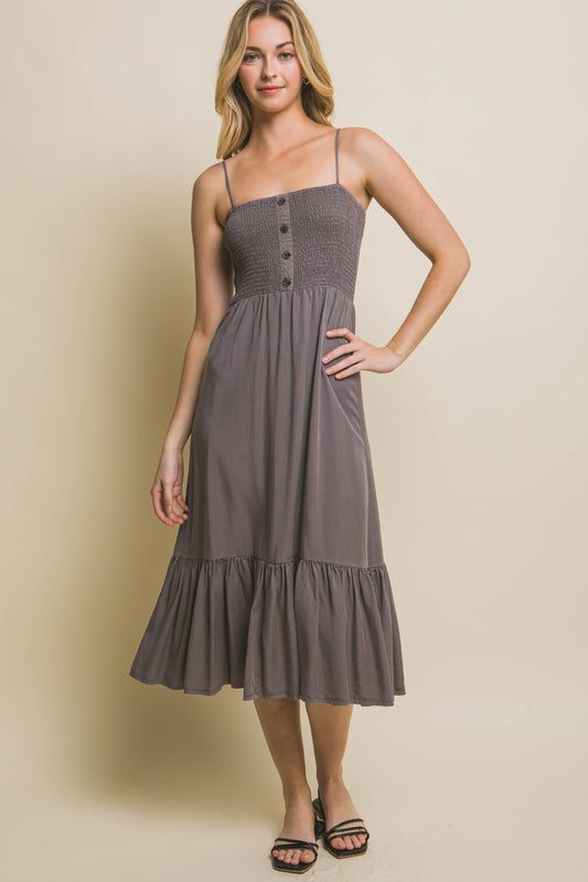 Stephanie Smocked Midi Dress