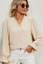 Load image into Gallery viewer, Serena Swiss Dot Blouse in Apricot
