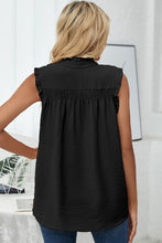 Load image into Gallery viewer, Blakely High Neck Button Up Frill Top
