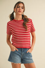 Load image into Gallery viewer, Ava Striped Sweater Top
