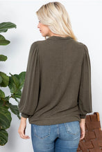 Load image into Gallery viewer, Brooke Soft Hacci Puff Sleeve Top In Olive
