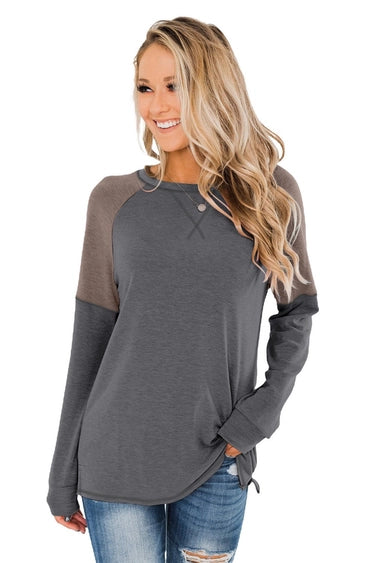 Brenna Color Block Raglan Tee (Reg and Plus Sizes)