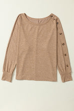 Load image into Gallery viewer, Annie Dolman Pullover With Button Sleeve Detailing
