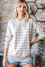 Load image into Gallery viewer, Bree Taupe Lightweight Hooded Sweater
