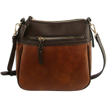 Load image into Gallery viewer, Two Toned Brown Crossbody/Shoulder Bag
