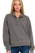 Load image into Gallery viewer, Tara French Terry Washed Half Zip
