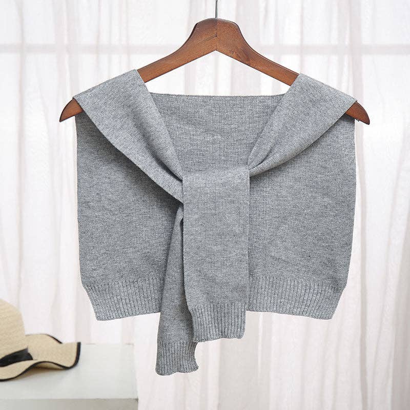 Stylish Clothing Accessory Shawl: Flower gray