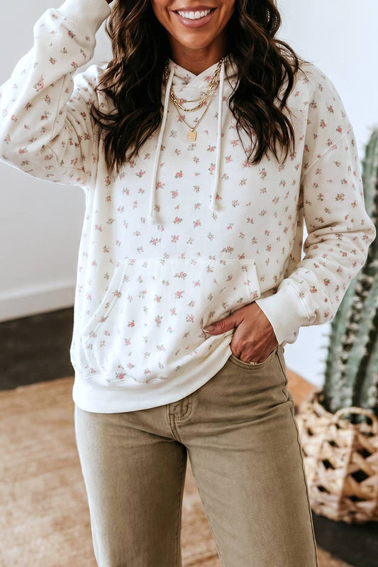 Sophia Pink Floral Print Hoodie