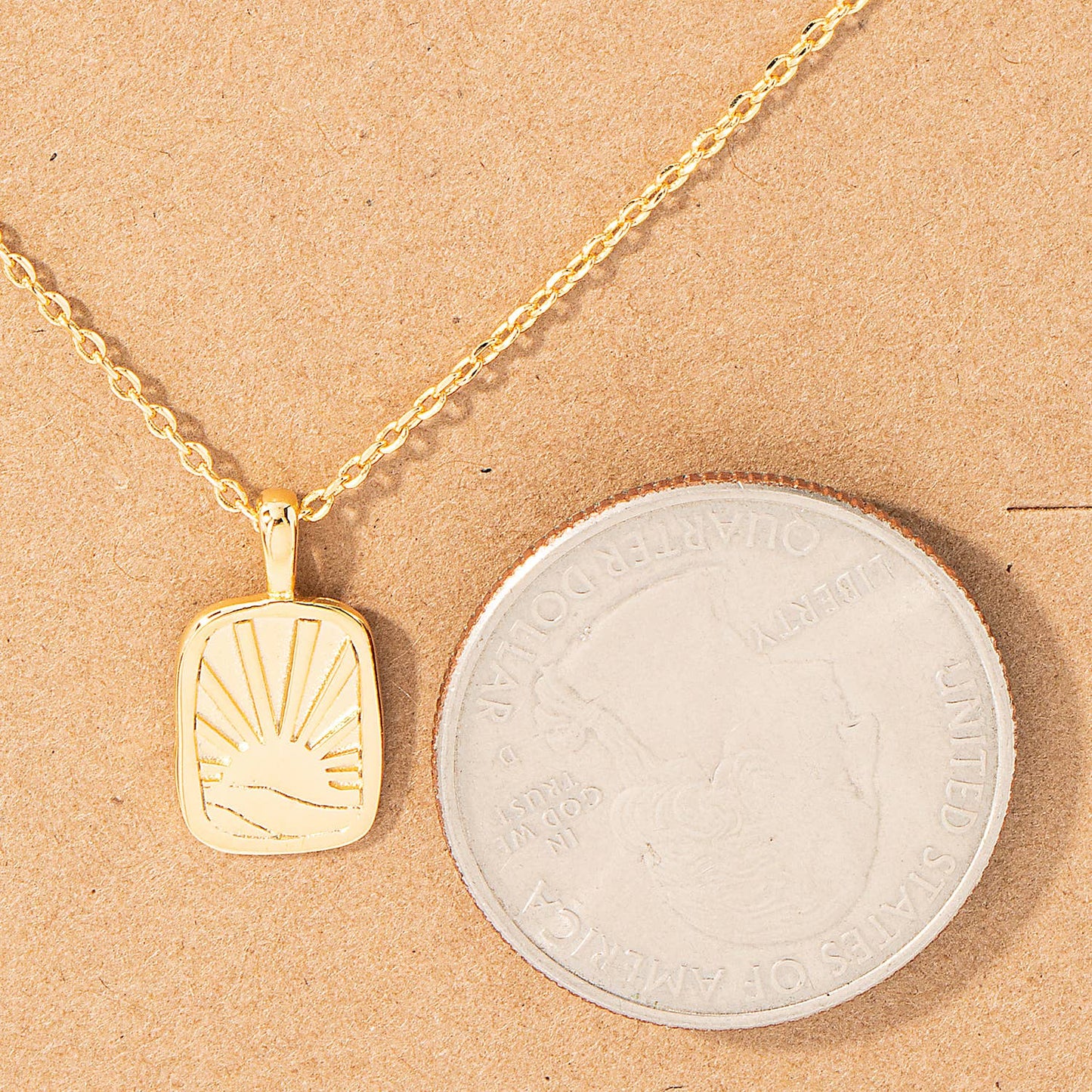 Sun Rise Pendant Necklace: G