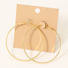 Load image into Gallery viewer, Thin Gold Hoop Earrings
