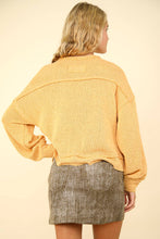 Load image into Gallery viewer, Lexi Raw Edge Knit Top - Honey
