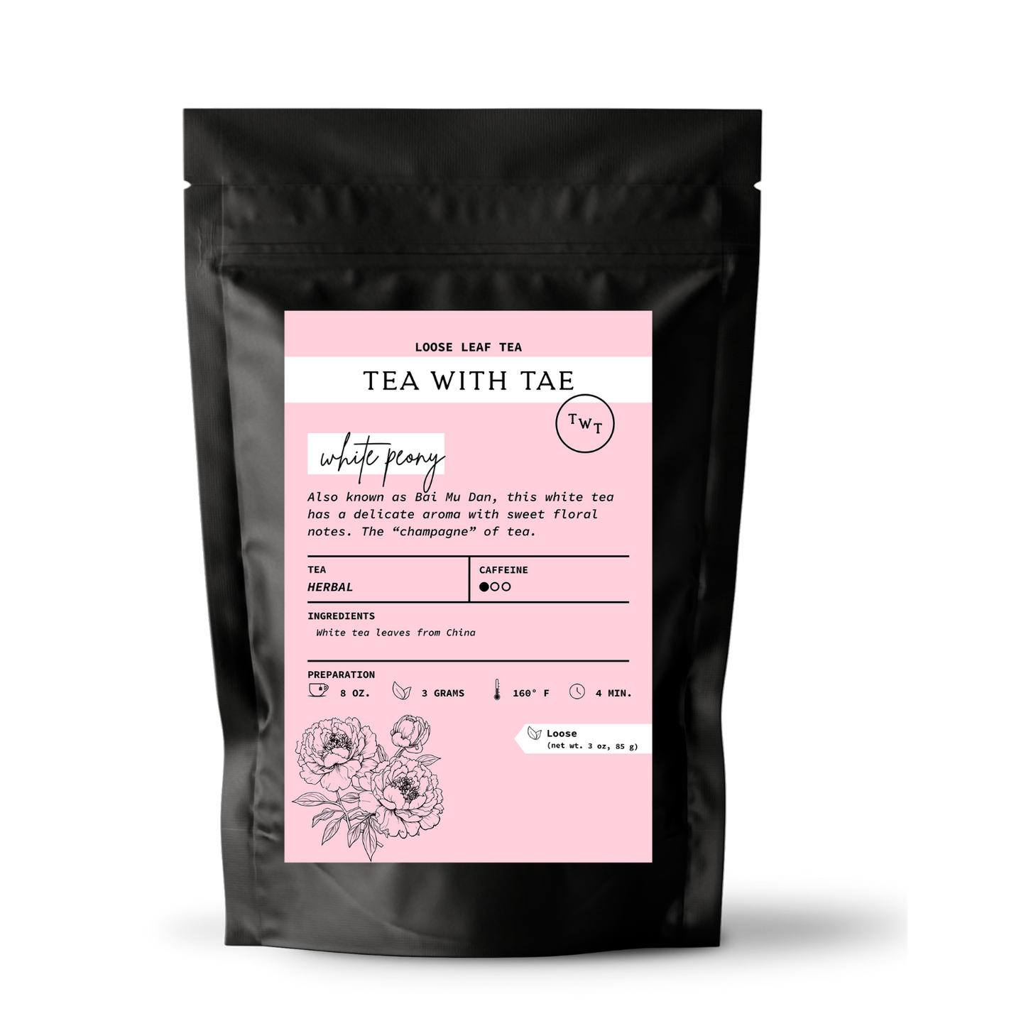 White Peony Loose Leaf Tea Pouch (2 oz.)