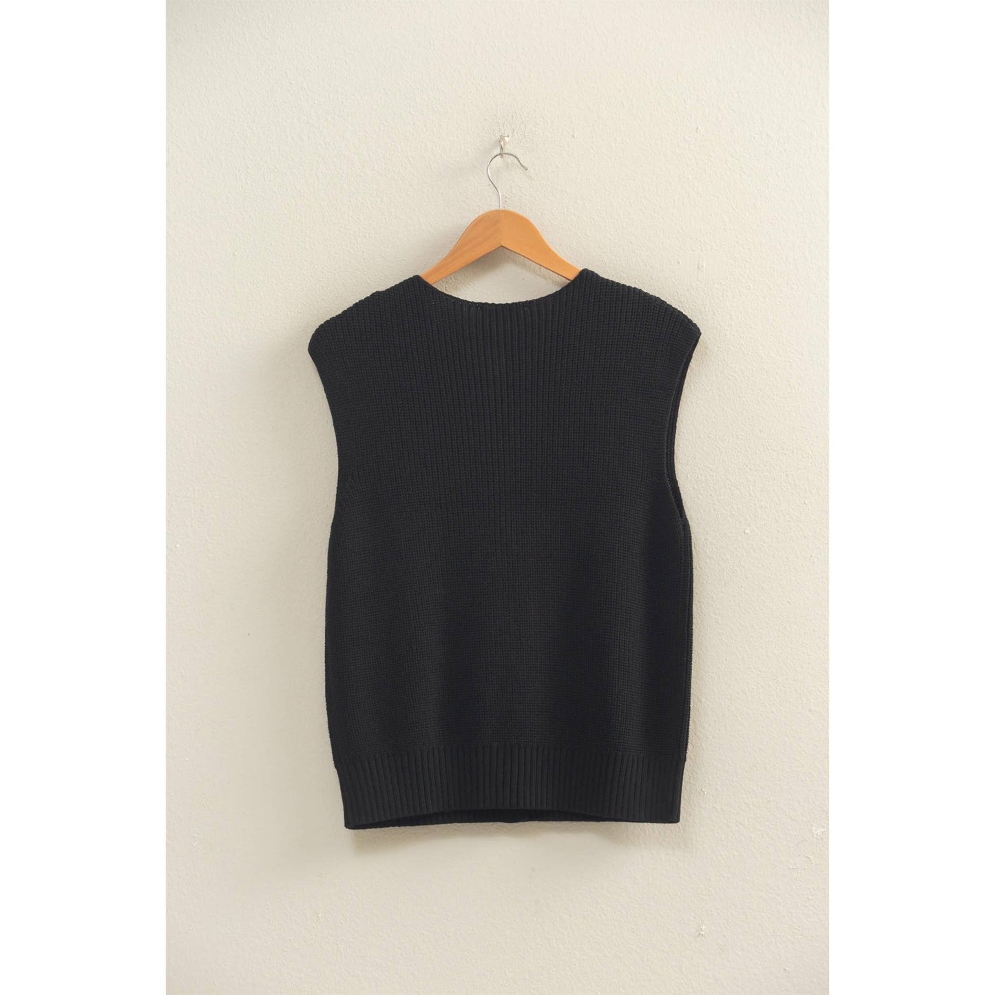Kayleigh Sleeveless Button-Up Ribbed Vest