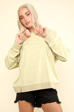 Load image into Gallery viewer, Ansley Apple Green Contrast Knit Top
