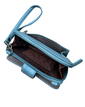 Load image into Gallery viewer, Genuine Leather Phone Pouch With Shoulder Strap: Light Brown
