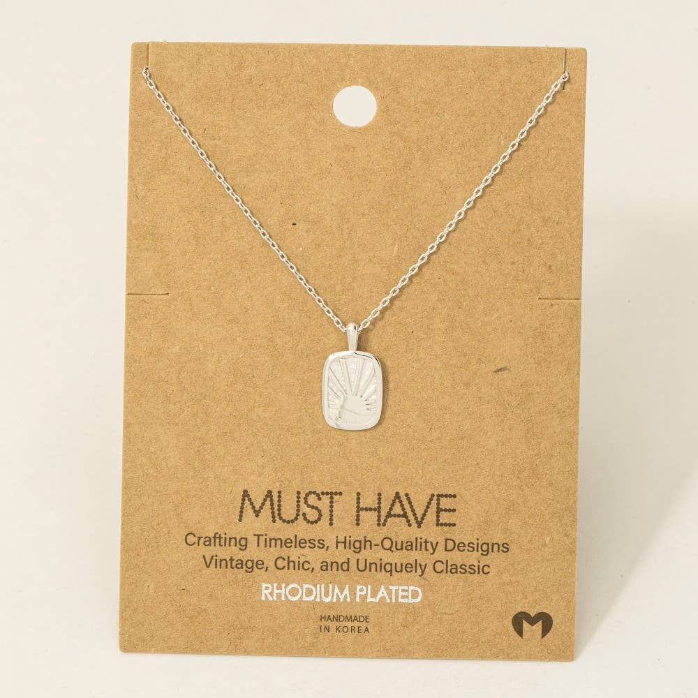 Gold Dipped Sun Rise Pendant Necklace: G