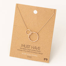 Load image into Gallery viewer, Double Circle Chain Link Charm Necklace: G
