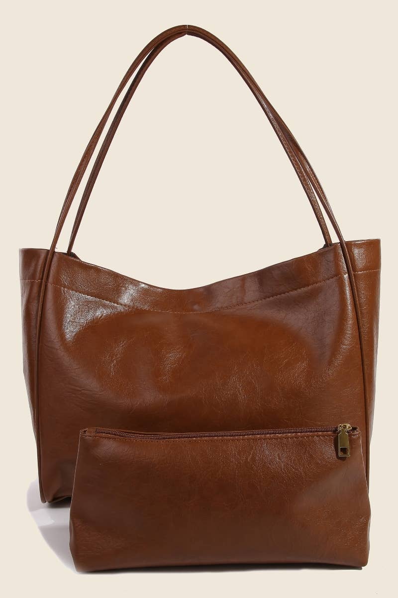 Simple Modern Leather Tote Bag: IV
