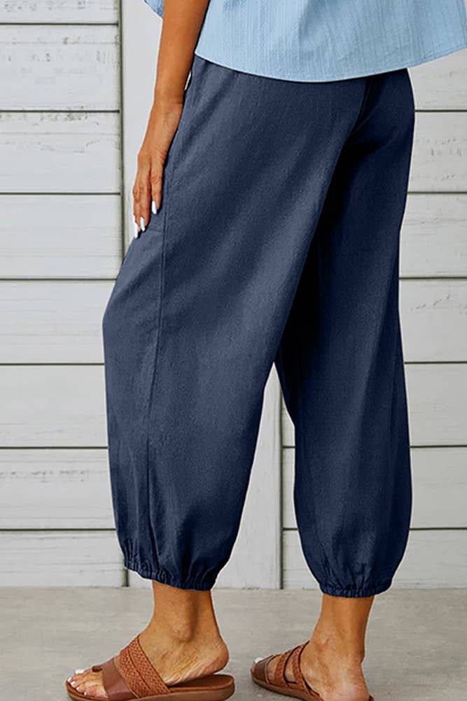 Hailey Buttom Hem Joggers - Army Green