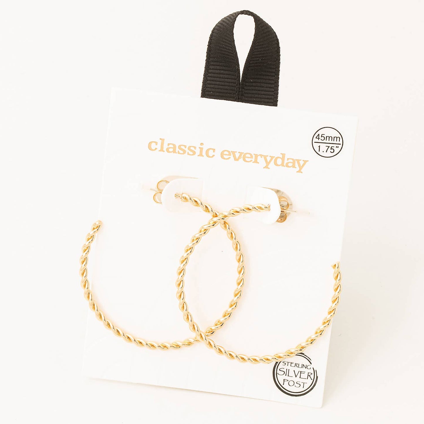 Braided 45mm Open Hoop Earrings: G