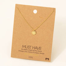 Load image into Gallery viewer, Mini Sun Pendant Necklace: G
