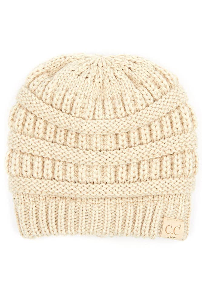 C.C Kids Knit Beanie with Fuzzy Lining Inside: Mustard