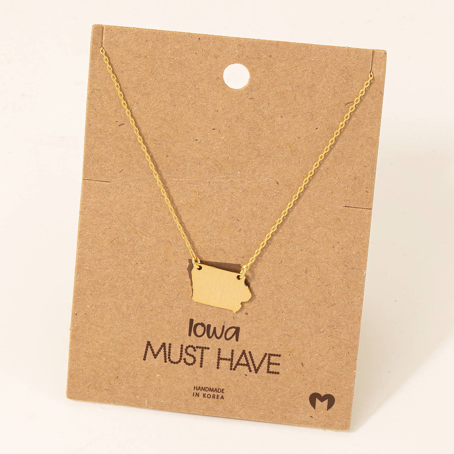Iowa State Pendant Necklace: G