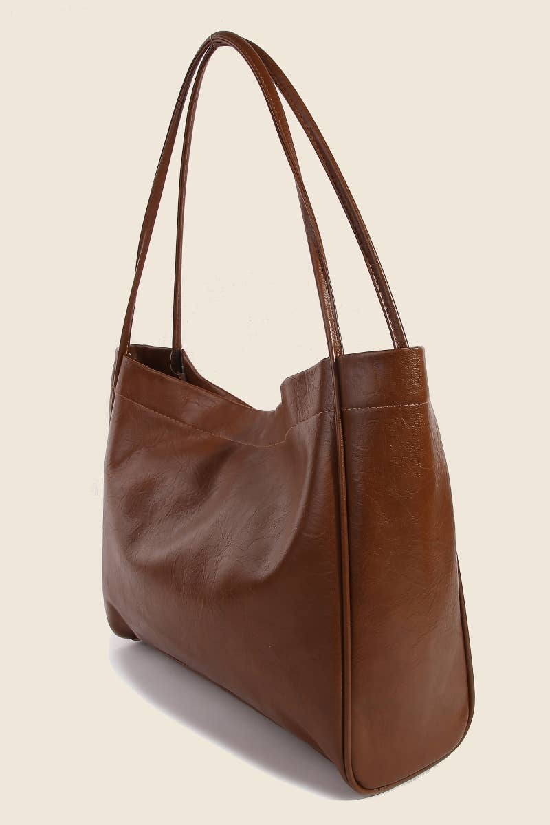 Simple Modern Leather Tote Bag: IV