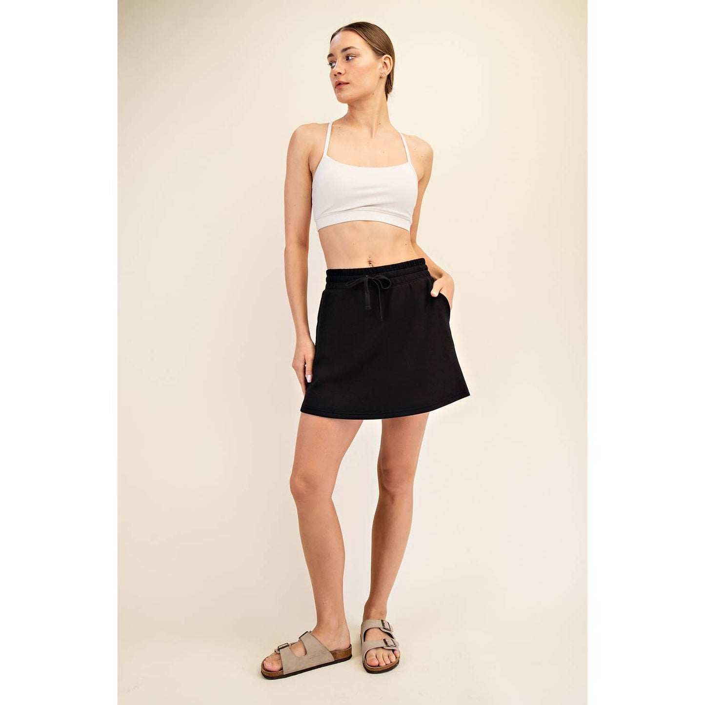 Best Selling Mindy Modal Scuba Skort - Black