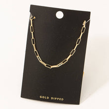 Load image into Gallery viewer, Gold Dipped Rectangle Chain Link Necklace
