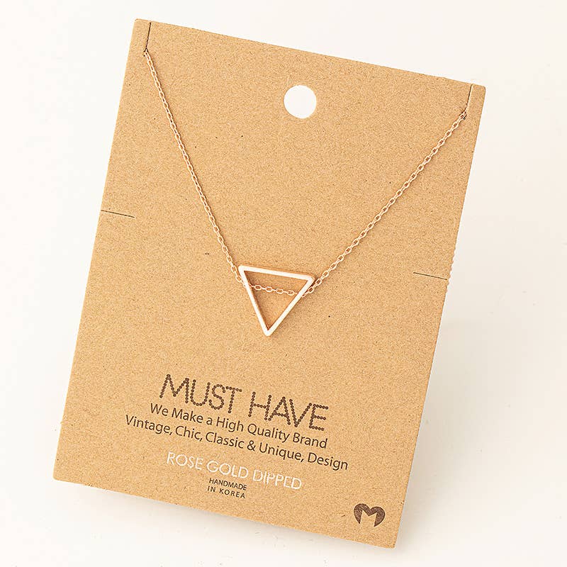 Triangle Cut Out Pendant Necklace