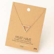 Load image into Gallery viewer, Triangle Cut Out Pendant Necklace
