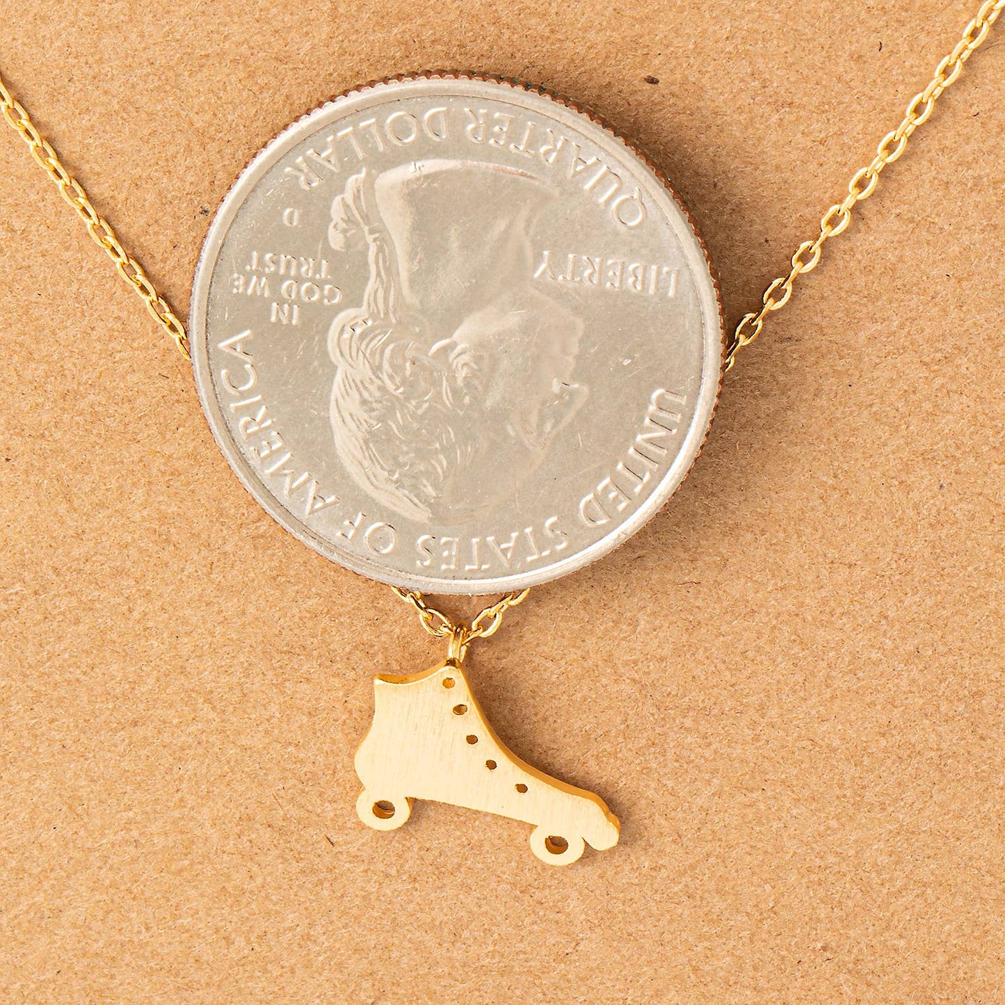 Dainty Rollerblade Pendant Necklace: G