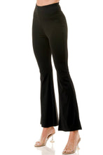 Load image into Gallery viewer, Wide Waist Black Yoga Flare Pants
