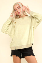 Load image into Gallery viewer, Ansley Apple Green Contrast Knit Top
