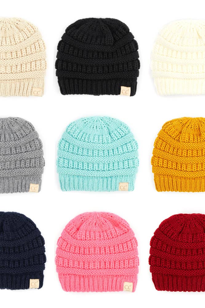 C.C Kids Knit Beanie with Fuzzy Lining Inside: Mustard