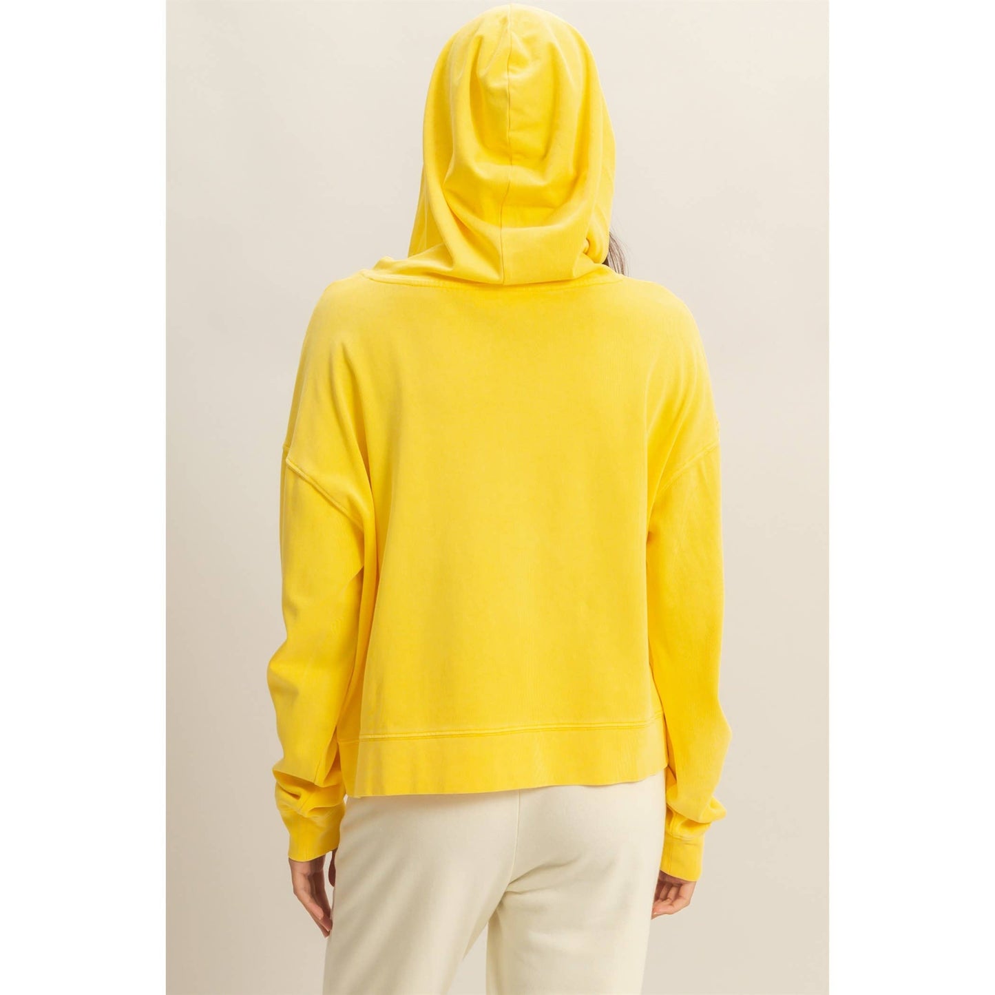 Bridgette Lightweight French Terry Hoodie - Banana