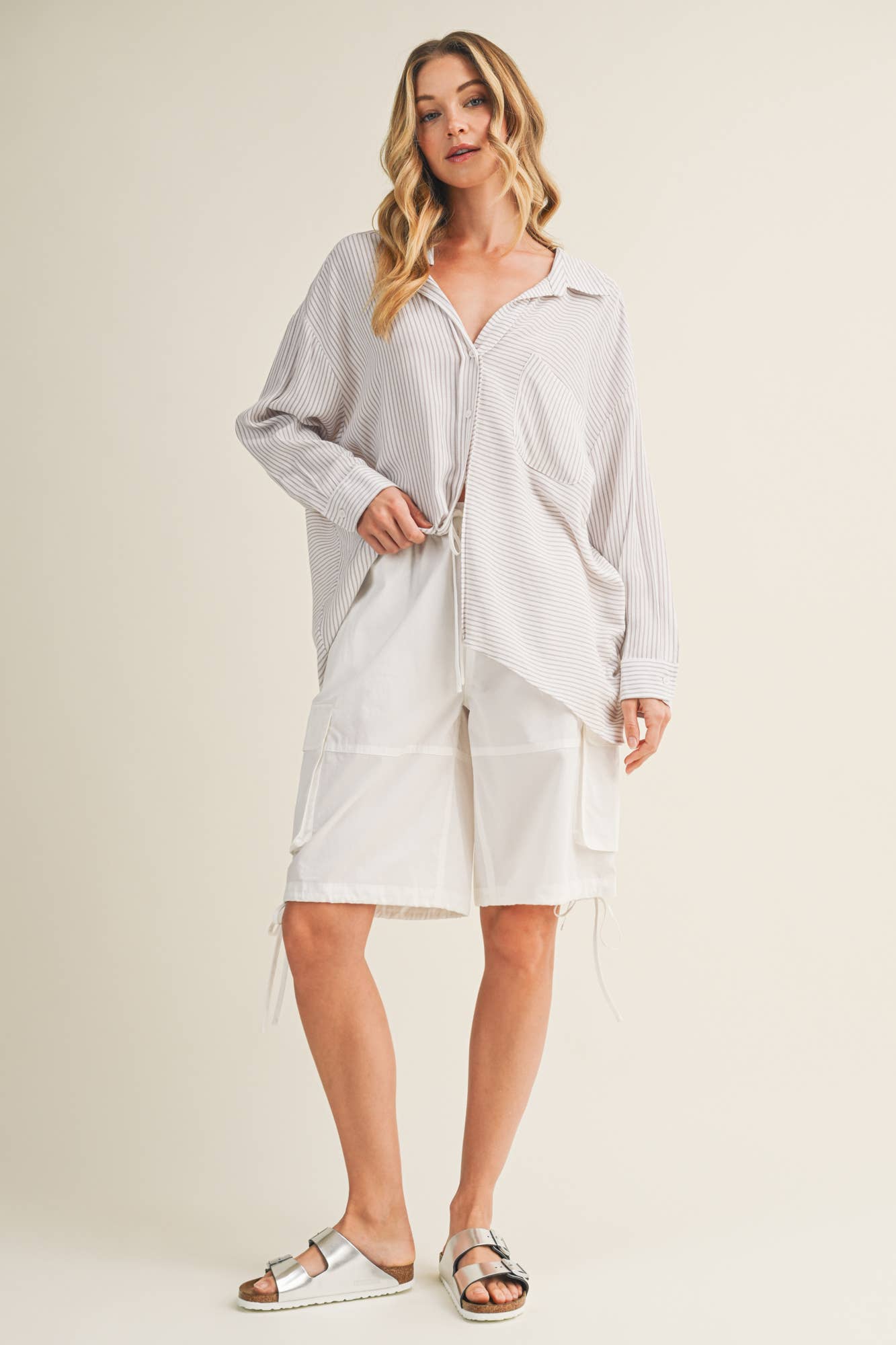 Sayla Striped Button Down
