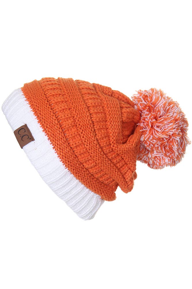 C.C Team College Color Game Day Beanie: 14. Maroon/Gold